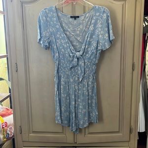 Small blue floral romper